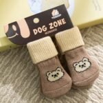 3D Doll Design Anti-Slip, Anti-Scratch & Anti-Dirty Pet Socks, 4-Pack - Image 6