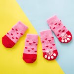 3D Doll Design Anti-Slip, Anti-Scratch & Anti-Dirty Pet Socks, 4-Pack - Image 8