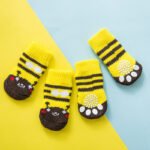 3D Doll Design Anti-Slip, Anti-Scratch & Anti-Dirty Pet Socks, 4-Pack - Image 10
