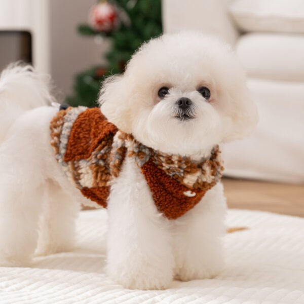 Autumn & Winter Ethnic Style Polar Fleece Warm Harness Vest, Pet Apparel for Teddy Small Dogs and Cats