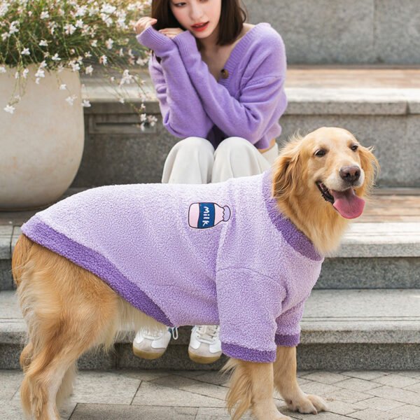 Autumn & Winter 2-Legged Fleece Dog Hoodie for Medium & Large Breeds (Golden Retriever, Samoyed)