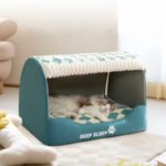 New Arrival Pet Bed with Drawer, Spacious Semi-Enclosed Cat & Dog Bed for Winter Warmth