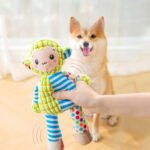 Patchwork Plush Dog Chew Toy, Training & Teeth-Cleaning Toy for Small & Medium Dogs and Cats - Image 2