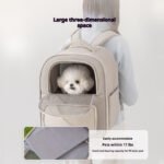 Ins-Style Pet Backpack Carrier, Cotton Warmth Spacious Breathable Dog & Cat Carrier, Portable Travel Bag for Outdoor Use - Image 3