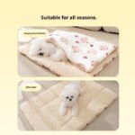 Cartoon Bear Flannel Pet Blanket, All-Season Warm Pet Mat & Dog Bed Cover for Cats and Dogs - Image 4