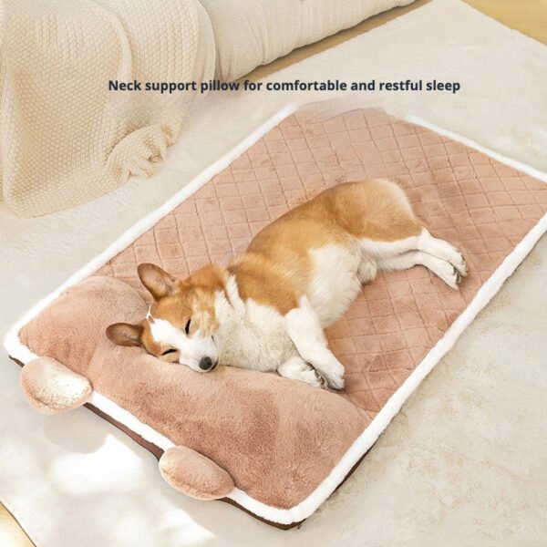 Neck Support Dog Sofa Bed, Washable All-Season Pet Bed Mat for Medium & Large Dogs and Cats
