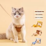 Escape-Proof Cat Harness and Leash Set, Adjustable Vest-Style Pet Harness for Cats & Dogs, Outdoor Walking Pet Leash