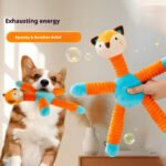 Cartoon Plush Chew Squeaky Hug Toy, Interactive Training Pet Toy for Small Dogs, Boredom Relief Puppy Supplies