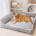 Thickened Pet Bed Sofa for Large Dogs (Golden Retriever & Labrador) and Cats, Winter & All-Season Warm Dog Cushion & Cat Bed - Imagen 3