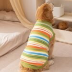 Autumn & Winter Minimalist Style Versatile Striped Knit 2-Legged Sleeveless Dog Sweater for Large Dogs - Image 3