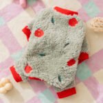 Autumn & Winter Cat Fleece Jumpsuit with Cute Cartoon Fruit Full Embroidery for Kittens & Puppies - Image 4