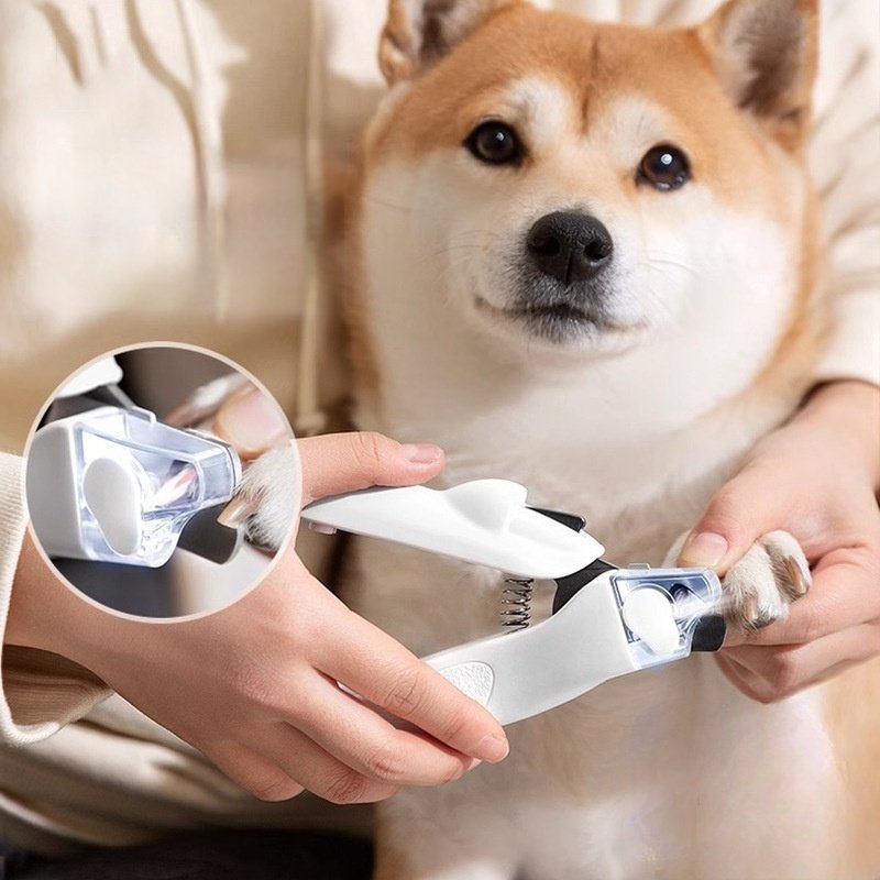 主图_1。0 LED Light Dog Nail Clippers for Beginners, Oversized Pet Nail Trimmer with Quick View, Professional Pet Grooming Supplies - Imagen 1